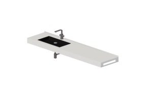 3D Sinks - Bathroom wash basin 2010x480mm - Fiora - FLCS2ASX