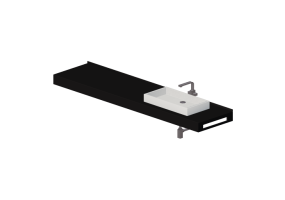3D Waschbecken - Badezimmer Aufsatzwaschbecken 2010x480mm - Fiora - FLCS2BDX