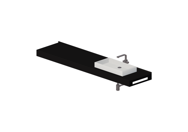 Lavabi 3D - Lavabo Bagno d'appoggio 2010x480mm - Fiora -... Lavabi 3D - Lavabo Bagno d'appoggio 2010x480mm - Fiora -...