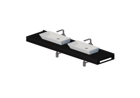 3D Sinks - Bathroom wash basin for base support 2010x480mm - Fiora - FLCS2C