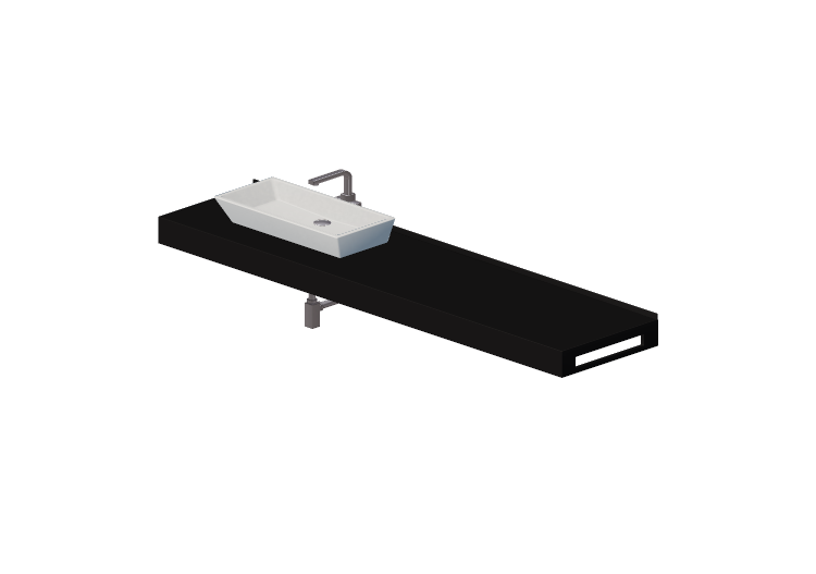Lavabi 3D - Lavabo Bagno d'appoggio 2010x480mm - Fiora -... Lavabi 3D - Lavabo Bagno d'appoggio 2010x480mm - Fiora -...
