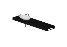 Lavabos 3D - Lavabo Ba&ntilde;o sobrepuesto 2010x480mm - Fiora - FLCS2ESX