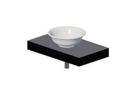 Lavabi 3D - Mensola con lavabo - Flaminia - F6BL42L - Forty6