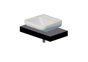 3D Sinks - Shelf with Wash Basin - Flaminia - F6CM54L - Forty6