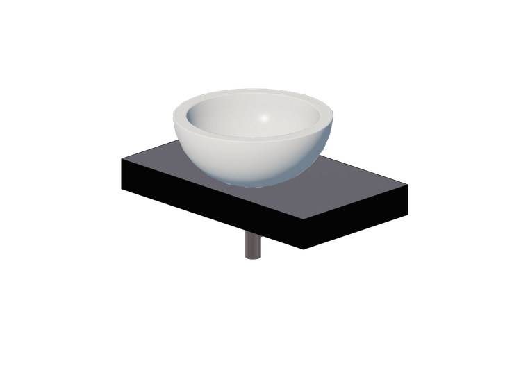 Lavabos 3D - Étagère avec lavabo - Flaminia - F6FN50L -... Lavabos 3D - Étagère avec lavabo - Flaminia - F6FN50L -...