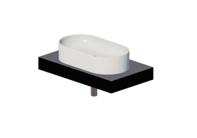 Lavabos 3D - &Eacute;tag&egrave;re avec lavabo - Flaminia - F6PS65 - Forty6