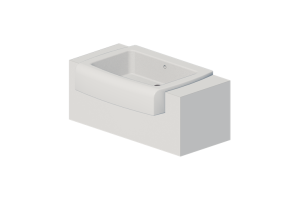Lavabi 3D - Lavabo con supporto - Flaminia - UNA75C1-C2 - Una