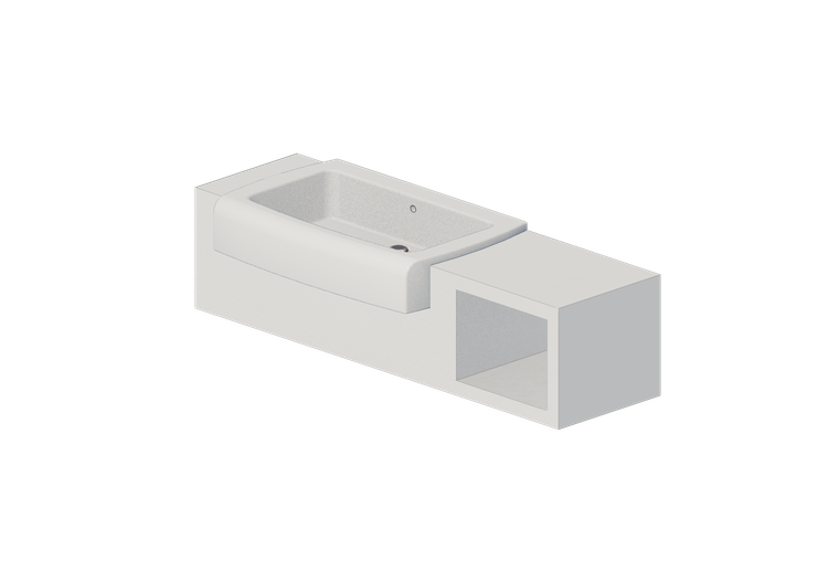 Lavabos 3D - Lavabo con soporte - Flaminia - UNA90V1-DX -... Lavabos 3D - Lavabo con soporte - Flaminia - UNA90V1-DX -...