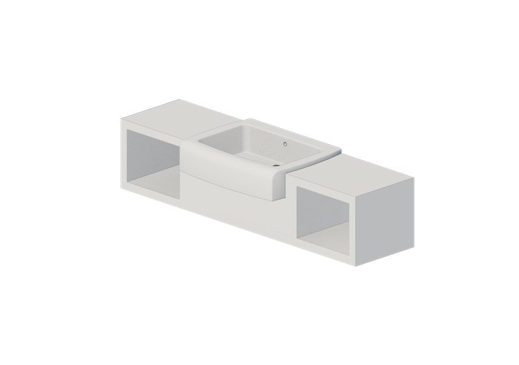 3D Sinks - Washbasin with support - Flaminia - UNA75V2 -... 3D Sinks - Washbasin with support - Flaminia - UNA75V2 -...