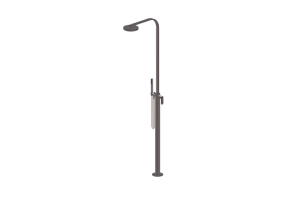 3D Wasserh&auml;hne - Einhebelmischer f&uuml;r Dusche freistehend mit Kopf- und Handbrause - Flaminia - 112086 - One
