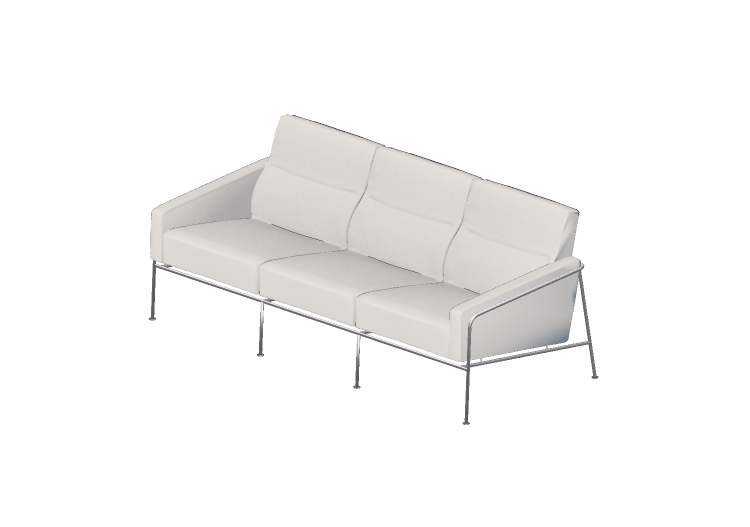 Divans 3D - Canapé trois places - Fritz Hansen - Series... Divans 3D - Canapé trois places - Fritz Hansen - Series...