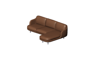 Divans 3D - Canapé avec péninsule - Fritz Hansen - Lune - JH302