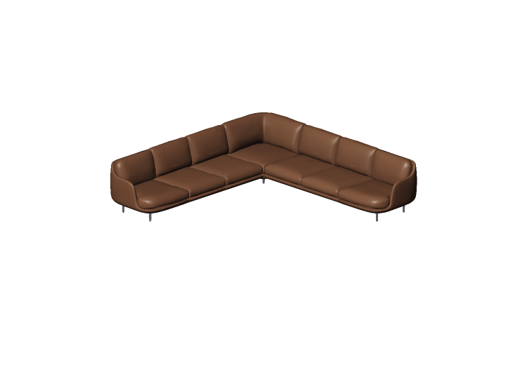 Sofás 3D - Sofá-ilha - Fritz Hansen - Lune - JH610 - Fritz... Sofás 3D - Sofá-ilha - Fritz Hansen - Lune - JH610 - Fritz...