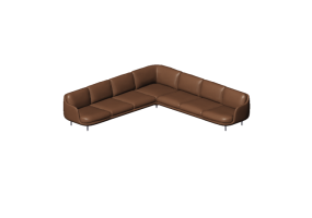 3D Sessel und Sofas - Sofa mit Halbinsel - Fritz Hansen - Lune - JH610