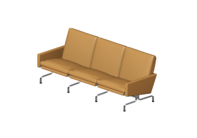 Divani 3D - Divano tre posti - Fritz Hansen - PK31-3