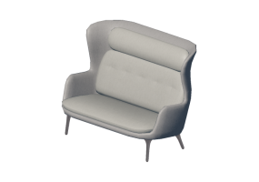 Poltronas y Sof&aacute;s 3D - Sof&aacute; de tela - Fritz Hansen - Ro - JH110DSN