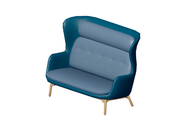 Sofás 3D - Sofá em tecido - Fritz Hansen - Ro - JH120DSN -... Sofás 3D - Sofá em tecido - Fritz Hansen - Ro - JH120DSN -...