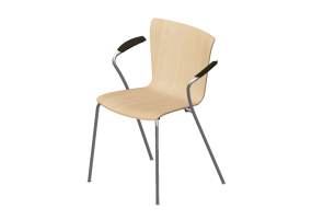 Sillas 3D - Silla con asiento de madera - Fritz Hansen - Vico Duo - VM111