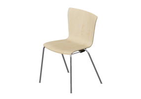 Sillas 3D - Silla con asiento de madera - Fritz Hansen - Vico Duo - VM112