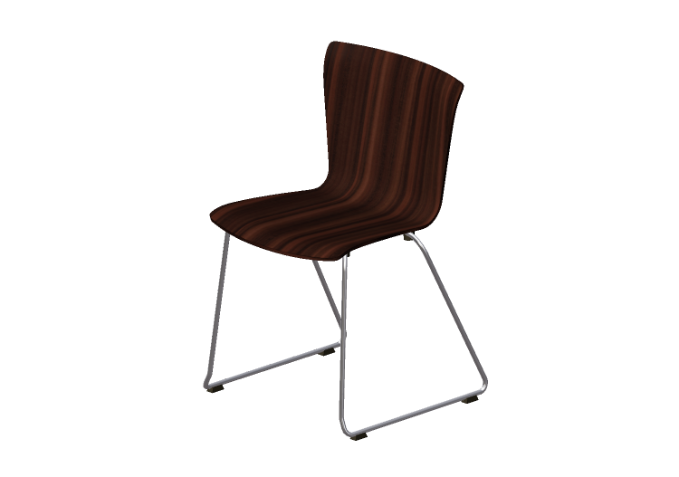 Cadeira 3D - Cadeira com assento de madeira - Fritz Hansen... Cadeira 3D - Cadeira com assento de madeira - Fritz Hansen...