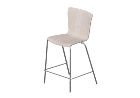Sillas 3D - Taburete con asiento de madera - Fritz Hansen - Vico Duo - VM116