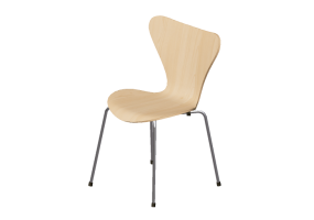 3D Chairs - Chair with wooden seat - Fritz Hansen - Series 7 - 3107