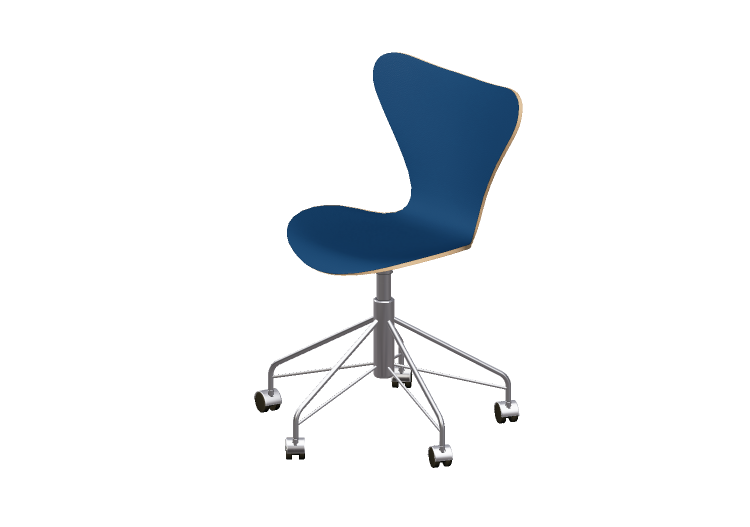 3D Chairs - Chair with upholstered seat - Fritz Hansen -... 3D Chairs - Chair with upholstered seat - Fritz Hansen -...