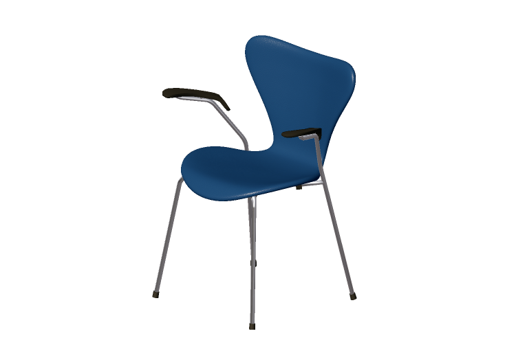 Sedie 3D - Sedia con seduta imbottita - Fritz Hansen -... Sedie 3D - Sedia con seduta imbottita - Fritz Hansen -...