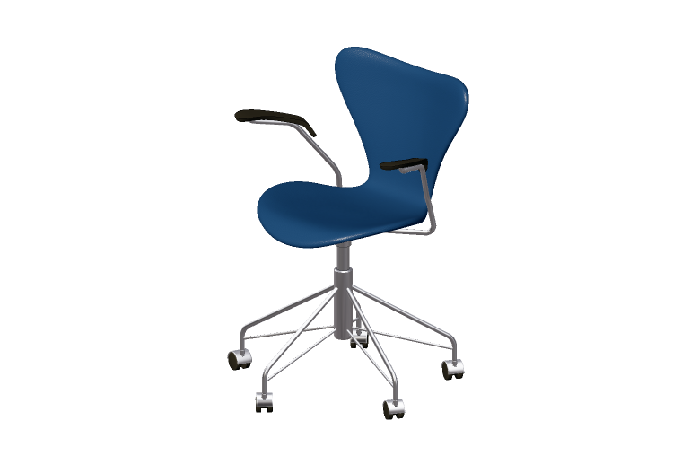 Cadeira 3D - Cadeira com assento estofado - Fritz Hansen -... Cadeira 3D - Cadeira com assento estofado - Fritz Hansen -...