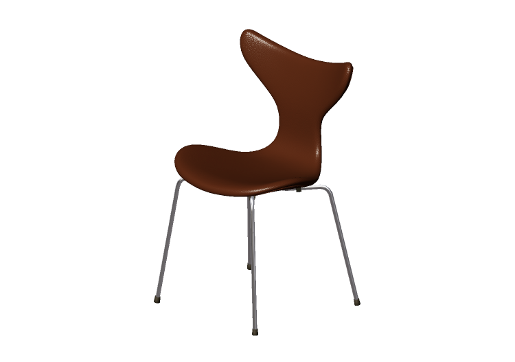 3D Chairs - Chair with upholstered seat - Fritz Hansen -... 3D Chairs - Chair with upholstered seat - Fritz Hansen -...