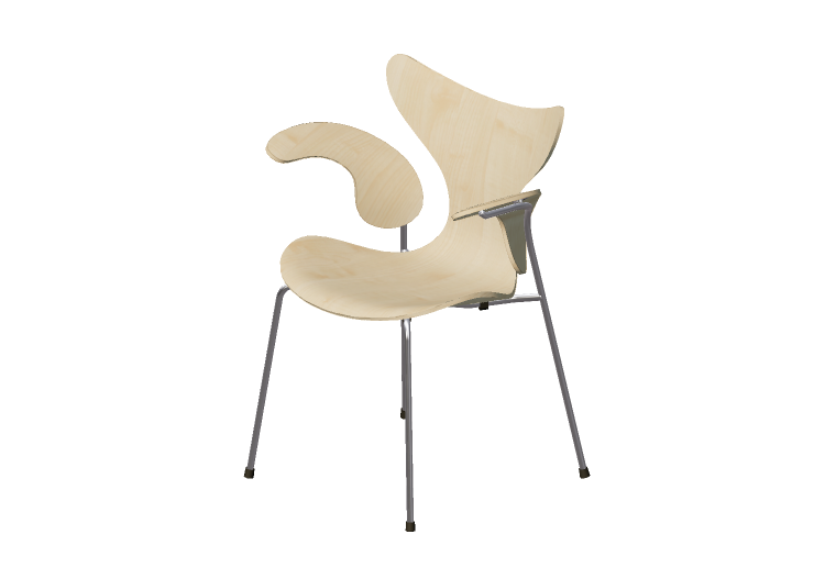Sedie 3D - Sedia con seduta in legno - Fritz Hansen - Lily... Sedie 3D - Sedia con seduta in legno - Fritz Hansen - Lily...