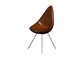 Cadeira 3D - Cadeira com assento em tecido - Fritz Hansen - Drop - 3110