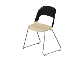 Cadeira 3D - Cadeira com assento de madeira - Fritz Hansen - Pair - BH21