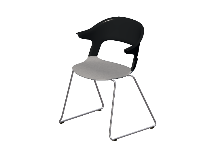 3D Chairs - Chair with fabric seat - Fritz Hansen - Pair -... 3D Chairs - Chair with fabric seat - Fritz Hansen - Pair -...