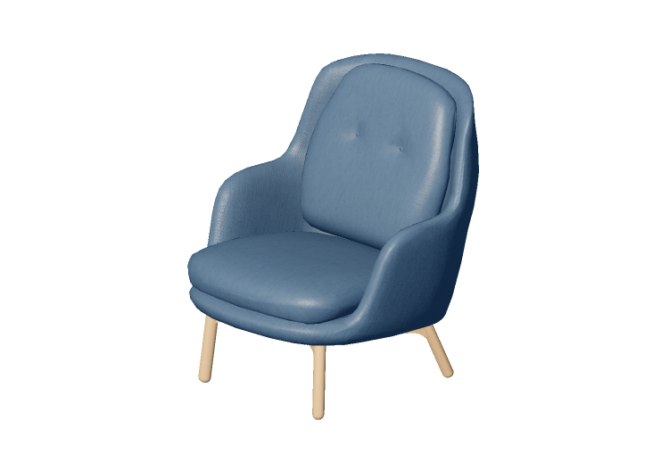 Poltronas 3D - Poltrona em tecido - Fritz Hansen - Fri -... Poltronas 3D - Poltrona em tecido - Fritz Hansen - Fri -...
