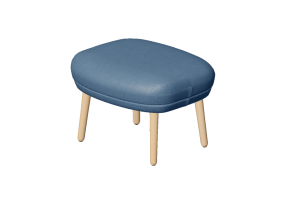 3D Sessel - Hocker aus Stoff - Fritz Hansen - Fri - JH15