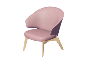 Poltronas 3D - Poltrona com assento em tecido - Fritz Hansen - Let - SH200