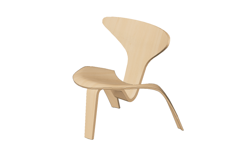 Fauteuil 3D - Fauteuil en bois - Fritz Hansen - PK0 A -... Fauteuil 3D - Fauteuil en bois - Fritz Hansen - PK0 A -...