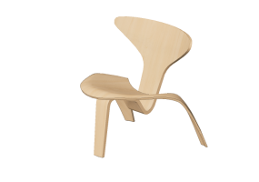 Poltronas 3D - Poltrona de madeira - Fritz Hansen - PK0 A