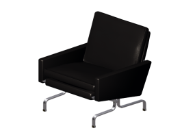 3D Sessel - Sessel mit Sitz-Teil aus Leder - Fritz Hansen - PK31