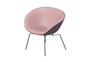 3D Sessel - Sessel mit Sitz-Teil aus Leder - Fritz Hansen - Pot - 3318