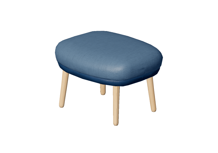 Poltronas 3D - Banqueta em tecido - Fritz Hansen - Fri -... Poltronas 3D - Banqueta em tecido - Fritz Hansen - Fri -...