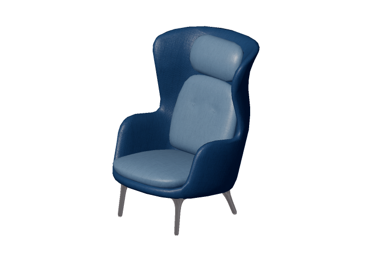 Fauteuil 3D - Fauteuil avec assise en tissu - Fritz Hansen... Fauteuil 3D - Fauteuil avec assise en tissu - Fritz Hansen...