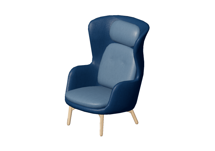 Fauteuil 3D - Fauteuil avec assise en tissu - Fritz Hansen... Fauteuil 3D - Fauteuil avec assise en tissu - Fritz Hansen...