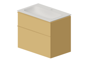 3D Furniture - Cabinet set with wash basin - Geberit - Geberit iCon - 502.336.JL.1