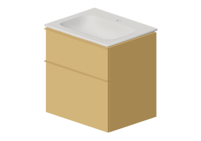 3D Furniture - Cabinet set with wash basin - Geberit - Geberit iCon - 502.335.JL.1