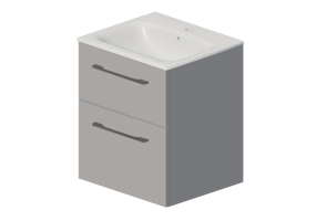M&oacute;veis 3D - Conjunto cuba com gabinete - Geberit - Geberit Selnova Square - 501.233.00.1