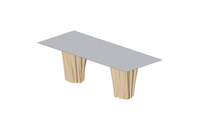 Tavoli 3D - Tavolo in alluminio rigato - Gervasoni - Brick 34