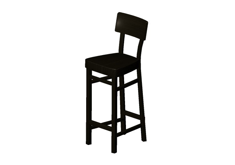 Chaises 3D - Tabouret en bois - Gervasoni - Black 128 -... Chaises 3D - Tabouret en bois - Gervasoni - Black 128 -...