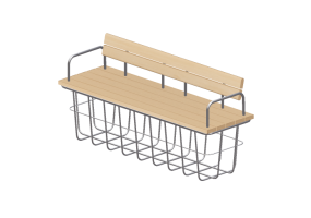 3D Sitzb&auml;nke und Pflanzengef&auml;&szlig;e - Sofa - Gl&auml;nta - Gabion - 277181